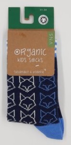 VNS Organic Kinder Socken 1531 Cat Design