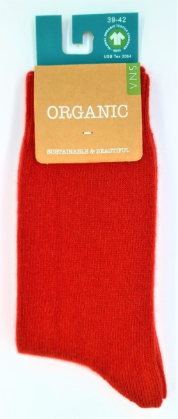 VNS Damen Socken Wolle/Baumwolle 1315 red 39-42