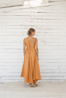 Suite 13 Damen Kleid Daphne Long Onesize Cotton/Linen Apricot