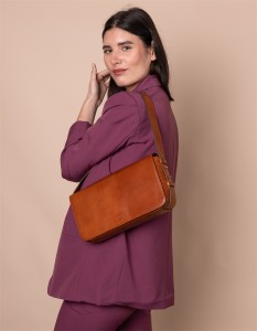O My Bag Handtasche Gina Baguette Cognac Classic Leather