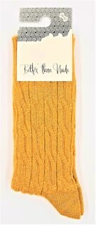 Better than Nude Damen Socken BTN353 mustard