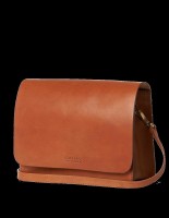 O My Bag Handtasche Audrey Cognac Classic Leather checkered Strap