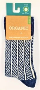 VNS Organic Damen Socken Wolle/Baumwolle 1322  navy ecru...