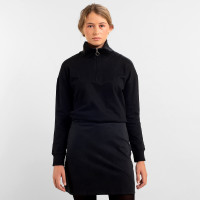 Dedicated Damen Pullover Halfzip Mariestad Black
