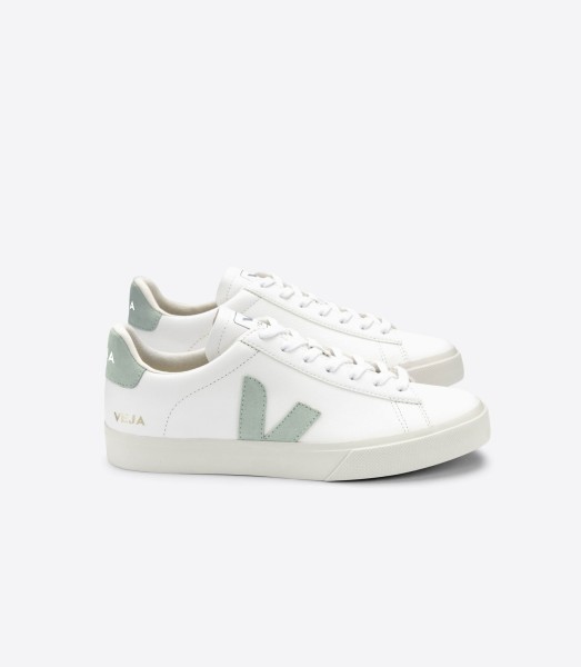 Veja Damen Schuhe Campo Chromefree Leather extrawhite matcha