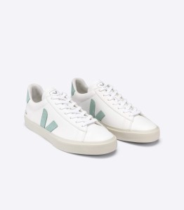 Veja Damen Schuhe Campo Chromefree Leather extrawhite matcha