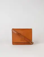 O My Bag Handtasche Audrey Mini Eco Cognac Classic Leather checkered Strap
