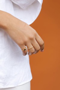 Wildthings Ring Small Dots Stacking gold