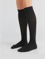 Albero Natur Unisex Kniestrümpfe schwarz