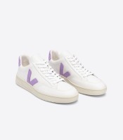 Veja Damen Schuhe V-12 Leather Extra White/Lavende