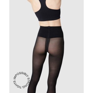 Swedish Stockings Damen Strumpfhose Lois Rip 40den Black