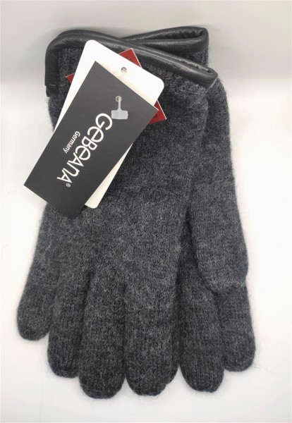 Gebeana UNISEX Handschuhe mit Ledereinfassung 83311069 anthrazit