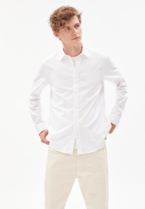 Armedangels Herren Hemd Quaadi white