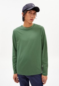 Armedangels Herren Longsleeve Jaarlo Solid myrtales