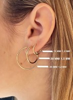 Juulry Damen Ohrringe ER-003 Creolen 25 mm Gold