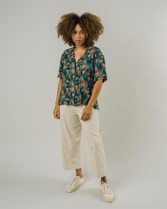 Brava Damen Bluse Flower Vichy Aloha Navy