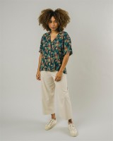 Brava Damen Bluse Flower Vichy Aloha Navy
