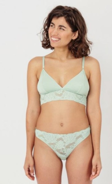 Erlich Textil Damen BH Bralette Amelie salbei