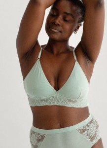 Erlich Textil Damen BH Bralette Amelie salbei