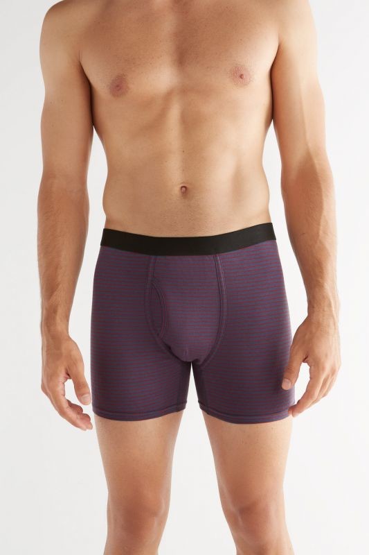 Albero Natur Herren Boxershort Indigo/Rot
