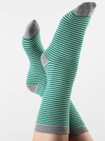 Albero Natur Unisex Socken grün gestreift