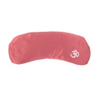 Augenkissen Makro-Satin mit Lavendel mit OM-Print dark pink