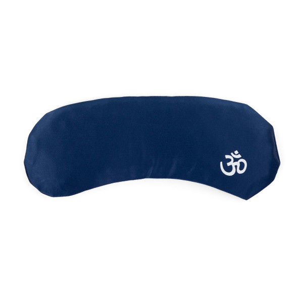 Augenkissen Makro-Satin mit Lavendel mit OM-Print dark blue