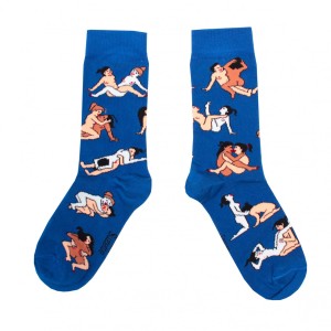 Coucou Suzette Unisex Socken Kamasutra blau