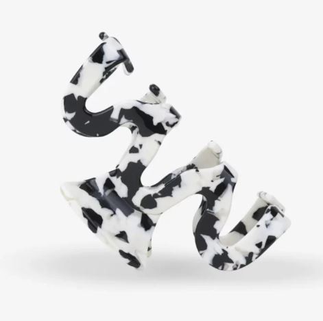 SASSTIE Haarklammer Grand Wave Black Marble