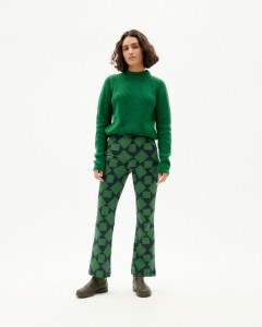 Thinking Mu Damen Pullover Hera Knitted Garden Green