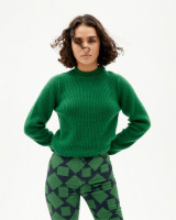 Thinking Mu Damen Pullover Hera Knitted Garden Green