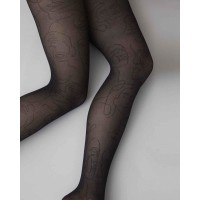 Swedish Stockings Damen Strumpfhose Helena Face black