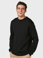Klitmoller Collective Herren Pullover Merino Mens Basic knit KC1192 black