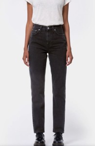 Nudie Jeans Damen Breezy Britt Black Worn