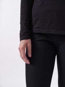 Lanius Damen Longsleeve Rollkragenshirt black