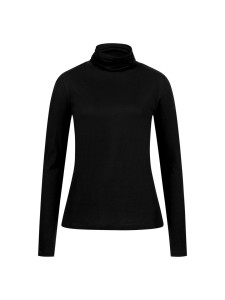 Lanius Damen Longsleeve Rollkragenshirt black