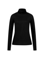 Lanius Damen Longsleeve Rollkragenshirt black