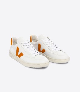 Veja Damen Schuhe V-12 Leather Extra White Pumpkin 38