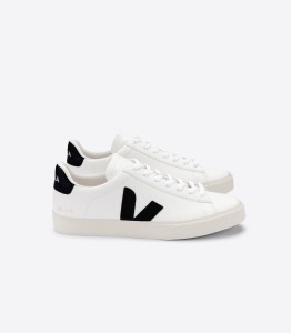 Veja Damen Schuhe CAMPO CHROMEFREE LEATHER WHITE BLACK