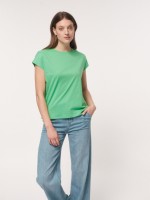 Lanius Damen T-Shirt mit überschnittener Schulter bright jade