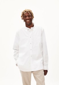 Armedangels Herren Hemd Paitaa Premium white