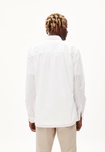 Armedangels Herren Hemd Paitaa Premium white