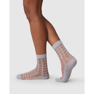 Swedish Stockings Damen Socken Alicia Grid Stone