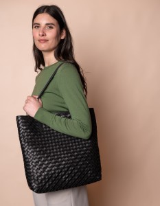 O my Bag Handtasche Georgia Woven Black Classic Leather