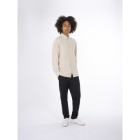 KnowledgeCotton Herren Hemd 1090003 Custom fit Leinen LS bright white
