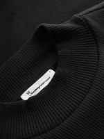 KnowledgeCotton Damen Top High Neck Rip 2010013 black jet
