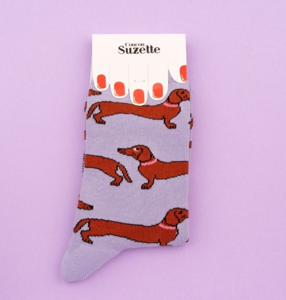 Coucou Suzette Unisex Socken Dackel