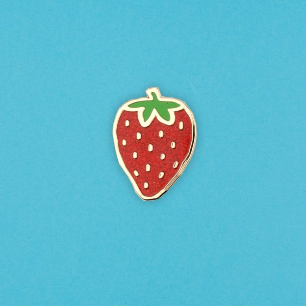 Coucou Suzette Pin Glitzer Erdbeere