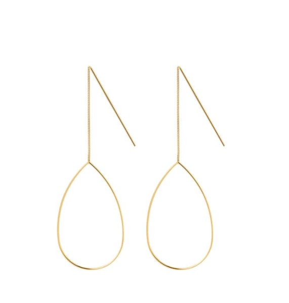 Juulry Damen Ohrringe J-006 Tropfen Gold