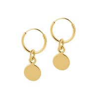 Juulry Damen Ohrringe mit einem Kreis 18mm PH-011 G